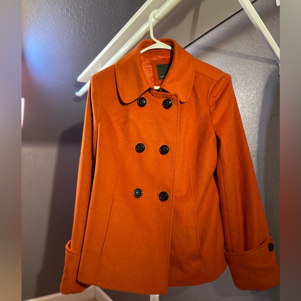 Orange Peacoat Size Large